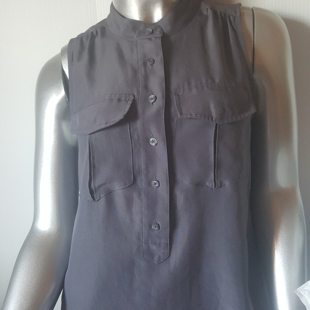 J Crew Gray Sleeveless Top Size 0